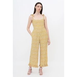 Faithful the Brand| Yellow Floral Print Frankie Jumpsuit